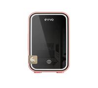 Nevera Mini EVVO F6 Beauty Rosa, 6 L, Enfría y Calienta, Luz LED, AC/DC Blanco