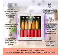 Nevera para vinos Coachella 50 47 litros función wifi retroiluminada acero inoxidable Klarstein