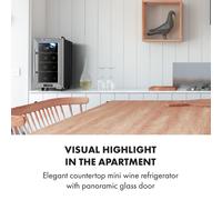 Nevera para vinos Reserva 8 Uno 23 litros 8 botellas 11-18 °C 26 dB acero inoxidable