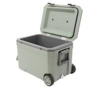 Nevera portátil de 45 litros, caja aislante (para frío/calor), aislamiento del frío 24h con hielo, capacidad de conservación del calor 3h, con asa telescópica + ruedas, ideal para alimentos y bebidas