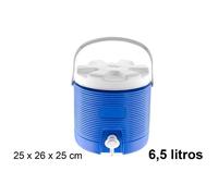 Nevera Portátil Isotérmica 6,5L con Grifo y Asa de Transporte - Dispensador de Bebidas Frías para Camping, Playa, Picnic