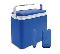 Nevera portátil para playa o acampada, con aislamiento, tamaño grande, azul, 24 Litre