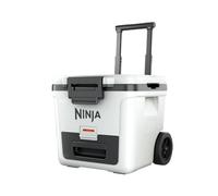 Ninja FrostVault Nevera portátil rígida, con Ruedas y cajón Dry Zone Integrado a Temperatura de frigorífico, Mantiene el Hielo Durante días, Capacidad para 48 latas, Blanco Nube, FB230EUWH