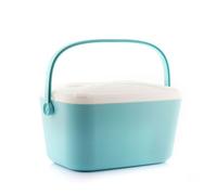 InnovaGoods® Nevera portatil 20L, Nevera Playa con Tapa Multiuso, portavasos, Nevera portátil con Diseño Vintage, Cesta Picnic Ideal para Camping, picnics, acampadas, jardín, Playa, Piscina. Turquesa