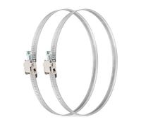 neverest® Juego de 2 abrazaderas profesionales de acero inoxidable, 100 mm, con accionamiento por caracol, abrazadera de manguera para secadora, manguera de aire de aluminio, ventilador de extractor