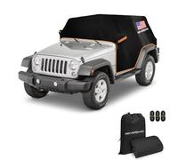 NEVERLAND - Funda de Cabina para Jeep Wrangler, JKU JLU 2007-2024, 4 Puertas, Cubierta Impermeable de Medio automóvil, Oxford, con Tira Reflectante, Cubierta de Cabina a Prueba de Sol y Nieve, Color