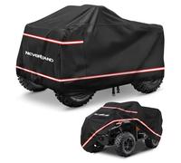 NEVERLAND Funda Quad/ATV XL Impermeable 210D con Bandas Rojas - Cubierta Protección UV, Lluvia y Nieve - Borde Elástico y Hebillas Antiviento para Todo Terreno (210x120x115 cm)