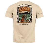 Neverless® Backprint - Camiseta para hombre, diseño de perro de la amistad, Alway by Your Side Nature, XL