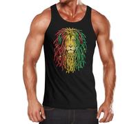 Neverless Camiseta de tirantes para hombre, diseño de león Jamaica Reaggae Música Rasta Lion, Bob Marley Lion Negro, L