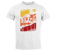 Neverless Camiseta de verano para hombre de Venecia Beach Surfing con estampado de palmeras, moda urbana, Venice Beach Blanco, L