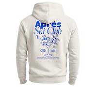 Neverless Sudadera con capucha para hombre con estampado de Après Ski Club con estampado en la espalda, Apres Club Urban - Esquí, color gris, XXL