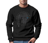 Neverless® Sudadera para hombre Odin Ragnar Dios nórdico runas Valhalla vikingo para hombre del norte, Runas Odin Negro, L