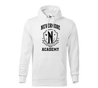 Nevermore Academy Wednesday On Wednesdays We Wear Black Sudadera con Capucha Blanco Unisex Size M