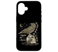 Nevermore Cuervo Edgar Allan PoE Dark Academia Novelas de espectáculo Carcasa para iPhone 16