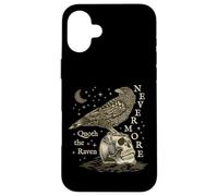 Nevermore Cuervo Edgar Allan PoE Dark Academia Novelas de espectáculo Carcasa para iPhone 16 Plus
