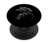 Nevermore Quoth El Poema del Cuervo Edgar Allan PoE Meme PopSockets PopGrip Adhesivo
