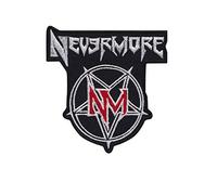 Nevermore Silber Red Us Metal Band HQ Patch Insignia bordada para planchar en apliques accesorio de recuerdo