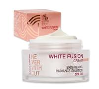 NeverWithout White Fusion - Rica crema hidratante facial SPF 30+, reducción de manchas pigmentarias y arrugas con retinol y 6 ingredientes bioactivos - protector solar facial 50 ml