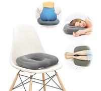 Nevife Almohada inflable de dona, asiento ajustable para sentarse durante mucho tiempo, para ayudar a aliviar la presión del tratamiento de hemorroides, dolor de coxis, ciática, posparto