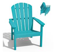 nevilywood Silla Adirondack apilable - Silla de patio al aire libre de polietileno de alta densidad para todo tipo de clima - Diseño duradero y ahorra espacio para un fácil almacenamiento - Ideal para