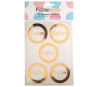 Neviti CSC Imports Juego de Obras - Adhesivo Bautismo, Oro, Pack de 25