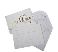 Neviti CSC Imports Juego - Scripted mármol - día Invitaciones con Sobres, 10 Unidades