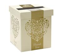 Neviti Vintage Romance Buzón de Correo, Papel, Papel, Dorado, 21 x 21 x 25 cm