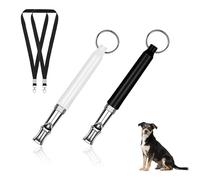 Nevoluxer 2-Pack Silbato Antiladridos - para Entrenamiento de Perros con 2 Cordones, Ruido Potente y Alcance extendido, Negro y Blanco