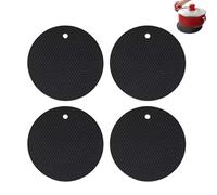Nevoluxer 4 Piezas Salvamanteles de Silicona, Tapete de Silicona para Placa de Inducción, Protector Sartenes Resistente al Calor 230°C, Antideslizante para Ollas y Sartenes