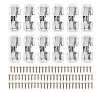 Nevoluxer Bisagras para puerta de armario (4 unidades, 77 x 32 mm, bisagras ocultas de 90 grados, con 80 tornillos para puertas de cocina y muebles, estables y duraderas) (STANDARD, individuo, 10)