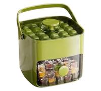 NevPuose Bandeja para hielo, recipiente para cubitos de hielo con tapa | Diseño a presión con liberación fácil para ayudante de hielo casa camping