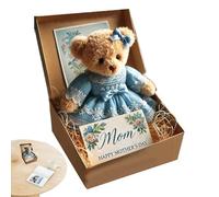 NevPuose Bear Memorial Remoke, Happy Mothers Day Bears - Plush Bear Soporte Emocional Animal | Caja de apreciación de muñecas positivas de Lujosa Elegante para el Recuerdo de la Maestra