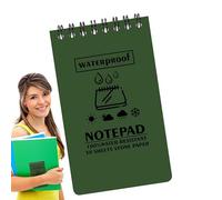 NevPuose Bloc de escritura para exteriores, diario de bolsillo impermeable, campo en espiral, rastreador de notas compacto resistente a la intemperie para paquetes de senderismo, silvicultura