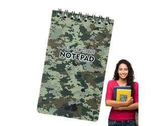 NevPuose Bloc de escritura para exteriores, diario de bolsillo impermeable, campo en espiral, rastreador de notas compacto resistente a la intemperie para paquetes de senderismo, silvicultura