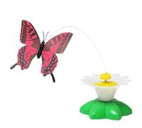 NevPuose Cat Toys Interactive - Teaser eléctrico para gatitos aburridos - Mariposa de pájaro revoloteando, juguete giratorio de 360°, juguetes interactivos para gatitos familiares de varios gatos