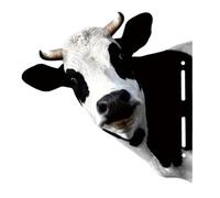 NevPuose Cow Fence Garden - Farmhouse Cattle Wall Art, Decorative Outdoor Metal Animal Accent, Rustic Lawn and Yard Ornament | Peeking Cow Head Garden Decor For Fences Gardens Walkways Home Exteriors