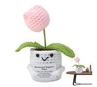 NevPuose Lenos de ánimo de Humor Hecho a Mano - de energía, Sonrisa de Punto de Punto | Juguete de Flores de Crochet, muñeca de Apoyo Emocional, animación de lujos para la Comodidad, el compañ