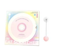 NevPuose Rascador para gatos, tabla para rascar gatos, tocadiscos para gatos atrapados, de cartón con balancín de plumas, tabla rascador de hierba gatera para gatos domésticos