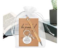 NevPuose Reconocimiento de los empleados,Set de regalo con cuaderno llavero pluma para Acción de Gracias - Orgulloso del Trabajo Cuaderno para Colegas Enfermeras Empleados Maestros Personal