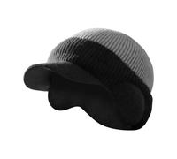 NevPuose Winter Hat with Ear Flaps - Warm Knit Beanie, Cold Weather Brimmed Headwear, Insulated Outdoor Riding Hat Design | Motorcycling Hiking Camping Skiing Snowboarding Climbing Picnic Use