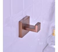NevStp Accesorios de baño Soporte de papel higiénico Ganchos de toalla de oro rosa cepillado Juegos de accesorios de baño de montaje en pared de dormitorio de acero inoxidable, gancho para bata