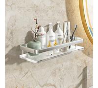 NevStp Estante de baño sin taladrar, estantes flotantes, estantes de ducha de acrílico transparente, montado en la pared con estante de toallas, estante de almacenamiento, estantes de cocina