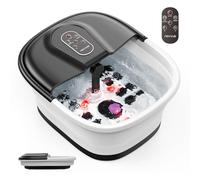 NEVVUE Masajeador de Pies con Agua Plegable, Hidromasaje para Pies con 3 niveles de Calor y 16 Rodillos de Masaje, Masaje Pies Control Inteligente de Temperatura, Spa para Pies, Foot Spa Massager