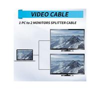 NEW 1 PC A 2 MONITORES CABLE DIVISOR PARA VIDEO VGA