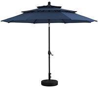 New 10 Ft 3 Tier Patio Umbrella Outdoor Table Umbrella with 8 Sturdy Ribs Garden Shade Umbrella Market Umbrella with Ven
