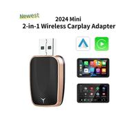 NEW 2 In 1 Wireless Carplay AI Box Android Auto Plug And Play 2025 5G WIFI for iphone Android Phone Wired Carplay To Wireless