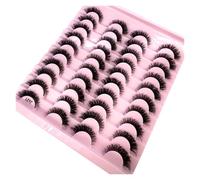 New 20 Pairs Natural False Eyelashes Fake Lashes Long Makeup 3d Mink Lashes Extension Eyelash Mink Eyelashes for Beauty(20pairs-ja21)