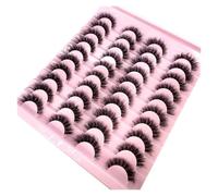 New 20 Pairs Natural False Eyelashes Fake Lashes Long Makeup 3d Mink Lashes Extension Eyelash Mink Eyelashes for Beauty(20pairs-ja22)