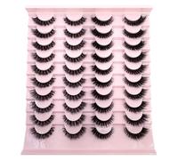 New 20 Pairs Natural False Eyelashes Fake Lashes Long Makeup 3d Mink Lashes Extension Eyelash Mink Eyelashes for Beauty(20pairs-ja46)