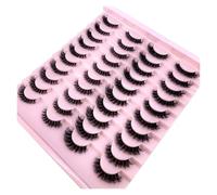 New 20 Pairs Natural False Eyelashes Fake Lashes Long Makeup 3d Mink Lashes Extension Eyelash Mink Eyelashes for Beauty(20pairs-ja35)